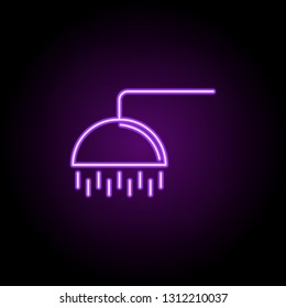 shower icon. Elements of Beauty, make up, cosmetics in neon style icons. Simple icon for websites, web design, mobile app, info graphics
