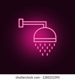 shower icon. Elements of Sprinkler in neon style icons. Simple icon for websites, web design, mobile app, info graphics