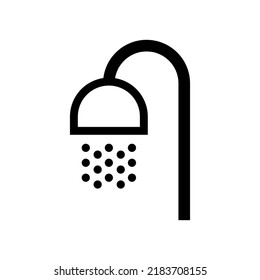 Icono de ducha. Disminución de partículas de agua. Vector.