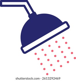 Shower Icon Fill Vector Illustration