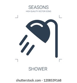 shower icon. high quality filled shower icon on white background. from seasons collection flat trendy vector shower symbol. use for web and mobile