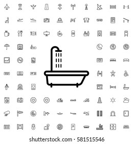 shower icon illustration isolated vector sign symbol. Airport icons set.