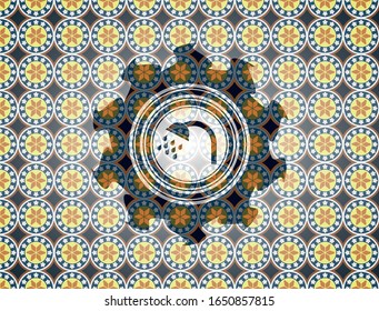 Duschsymbol im arabischen Stil. arabische Dekoration.