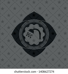 shower icon inside black badge