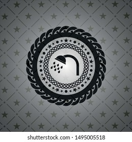shower icon inside black badge