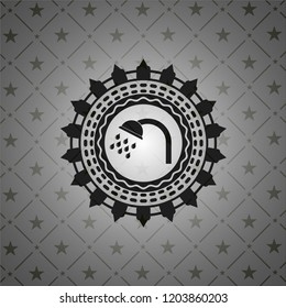 shower icon inside dark badge or emblem