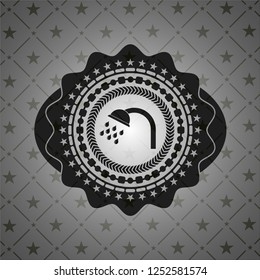 shower icon inside dark badge