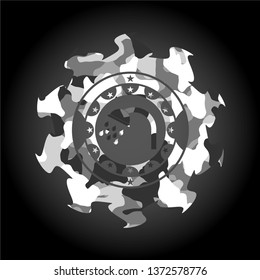 shower icon inside grey camo texture