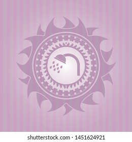shower icon inside pink icon or emblem