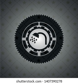 shower icon inside retro style black emblem
