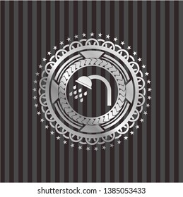 shower icon inside silvery badge