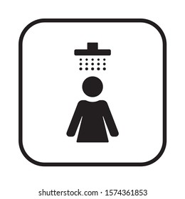 Shower icon,  isolated. Flat  design.