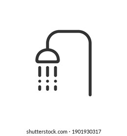 Shower icon isolated on white background. Vector illustration. Eps 10.