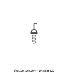 icono de ducha aislado en fondo blanco