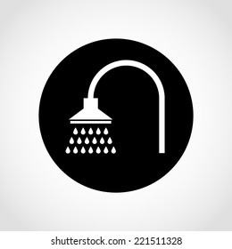 Shower Icon Isolated on White Background