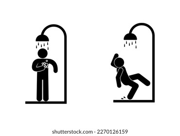 shower icon isolated on white