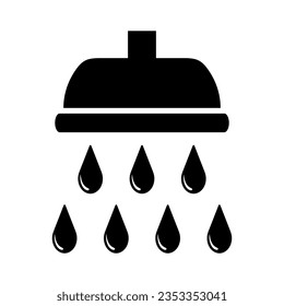 shower icon isolated on white background