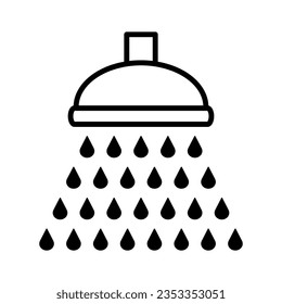 shower icon isolated on white background