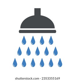 shower icon isolated on white background