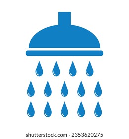shower icon isolated on white background