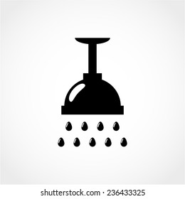 Shower Icon Isolated on White Background