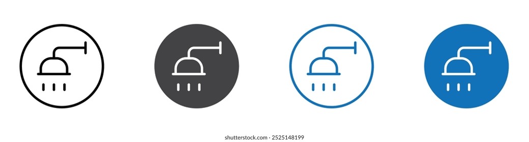 Shower icon Isolated on white background vector set