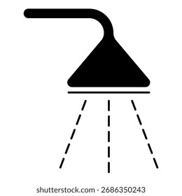shower icon isolated on white background, vector illustration.