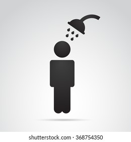 Shower icon isolated on white background. Vector art.