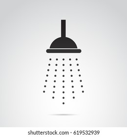 Shower icon isolated on white background. Vector art.