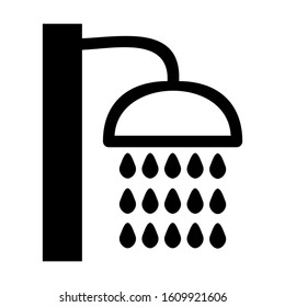 shower icon isolated sign symbol vector illustration - high quality black style vector icons
