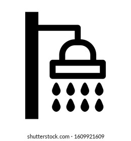 shower icon isolated sign symbol vector illustration - high quality black style vector icons
