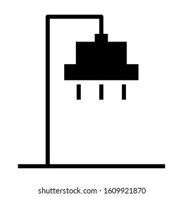 shower icon isolated sign symbol vector illustration - high quality black style vector icons
