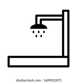 shower icon isolated sign symbol vector illustration - high quality black style vector icons
