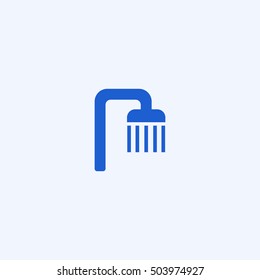 shower icon, isolated, white background