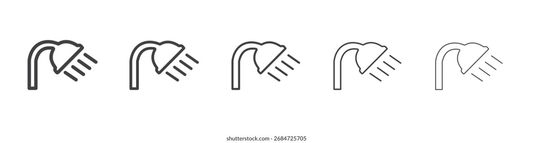 Shower icon Line graphics illustration symbol