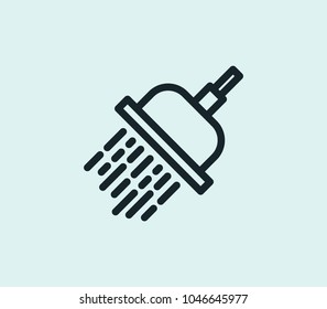 Shower icon line isolated on clean background. Shower icon concept drawing icon line in modern style. Vector illustration for your web site mobile logo app UI design.