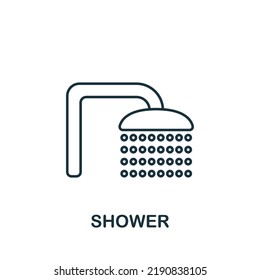 Shower icon. Line simple icon for templates, web design and infographics