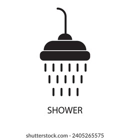 Shower icon. Line style element flat illustration on white background..eps