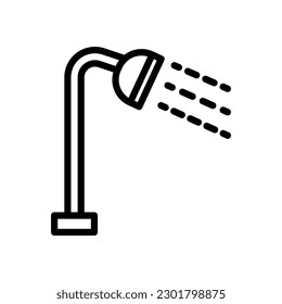shower icon line style vector