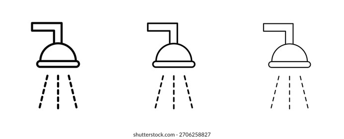 Shower icon linear style sign for mobile concept and web design.