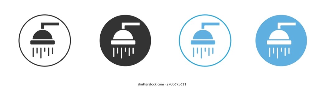 Shower icon Logo Template Design set