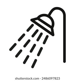 Shower icon mark in filled style