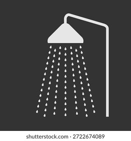 Icono de ducha Diseño mínimo. Ilustración vectorial