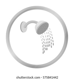 Shower icon in monochrome style isolated on white background. Hotel symbol stock vector illustration.