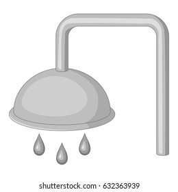 Shower icon in monochrome style isolated on white background vector illustration