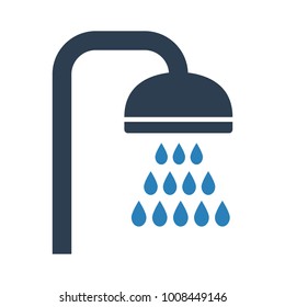 Shower icon on white background. Vector illustration