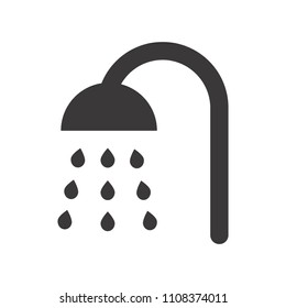 Shower icon on the white background