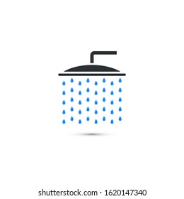 Shower icon on the white background. Vector illustration, eps 10.