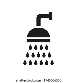 Shower icon on white background.