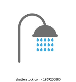 Shower icon on white background. Vector illustration